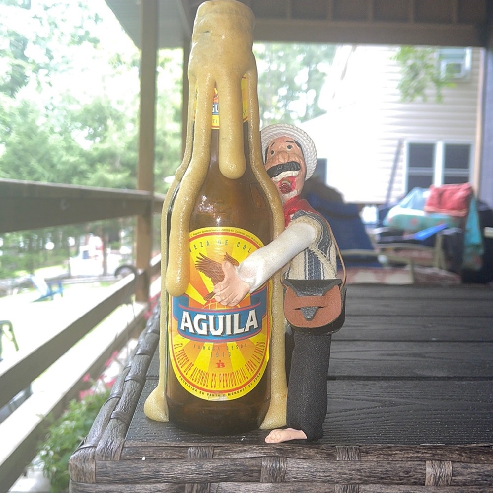 ✨ 🍻 Vintage Mexican Paper Mache Beer Hugger🍻✨